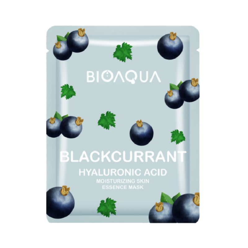 BIOAQUA Sheet Mask Fruit Blackcurrant Hyaluronic Acid - 28gr