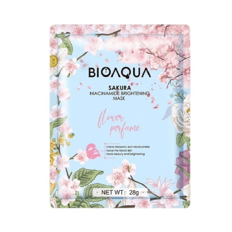 BIOAQUA Sheet Mask Floral Sakura Niacinamide Brightening - 28gr