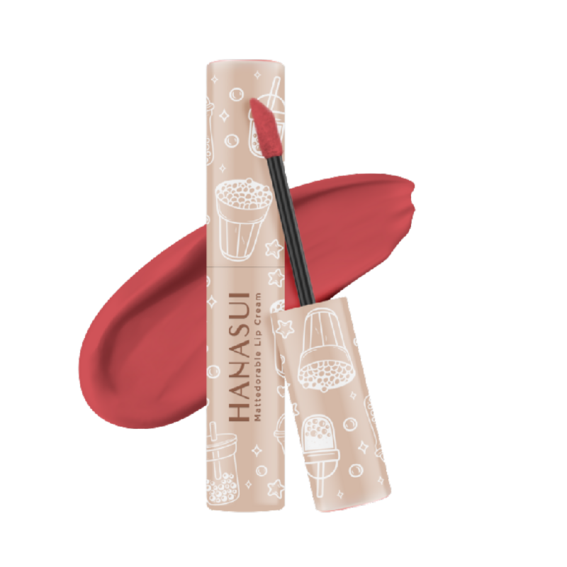 HANASUI Lip Cream Boba 05 Creamy Peach - 4ml