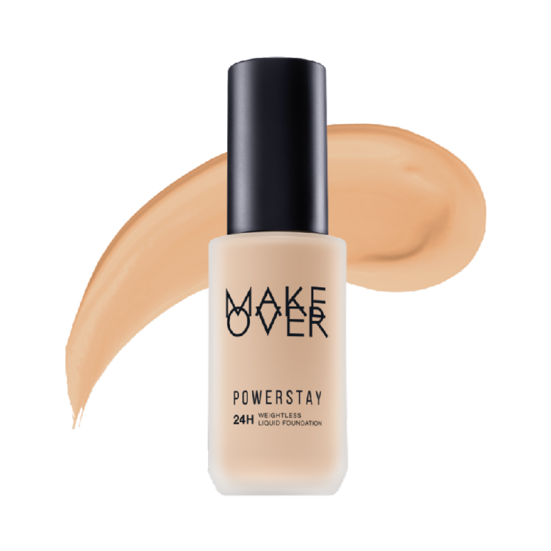 MAKE OVER Powerstay Weightless Liquid Foundation W33 Honey Beige - 40ml