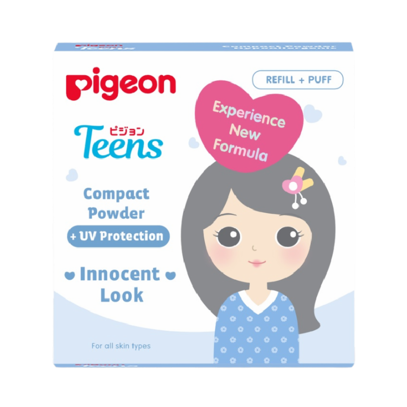 PIGEON TEENS Compact Powder + UV Protection Refill Natural - 14gr