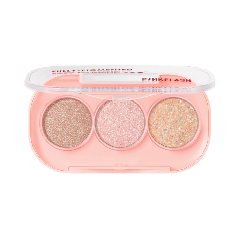 PINKFLASH 3 Shades Eyeshadow Palette Glitter GT01 - 150gr