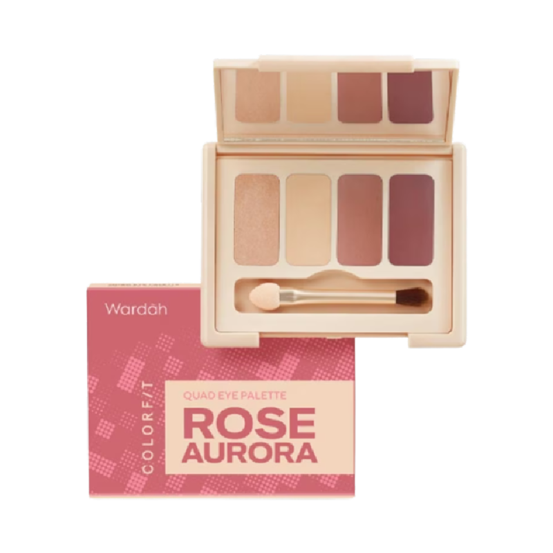 WARDAH Colorfit Quad Eye Pallete 02 Ros Aurora - 6gr