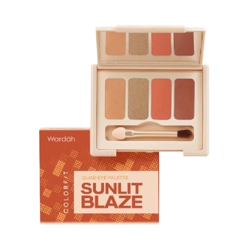 WARDAH Colorfit Quad Eye Pallete 03 Sunlit Blaze - 6gr