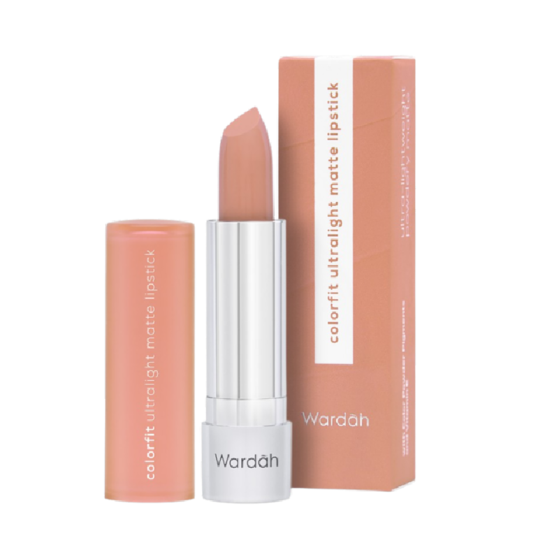 WARDAH Colorfit Ultralight Matte Lipstick 03 Caramel Nude - 3.6gr