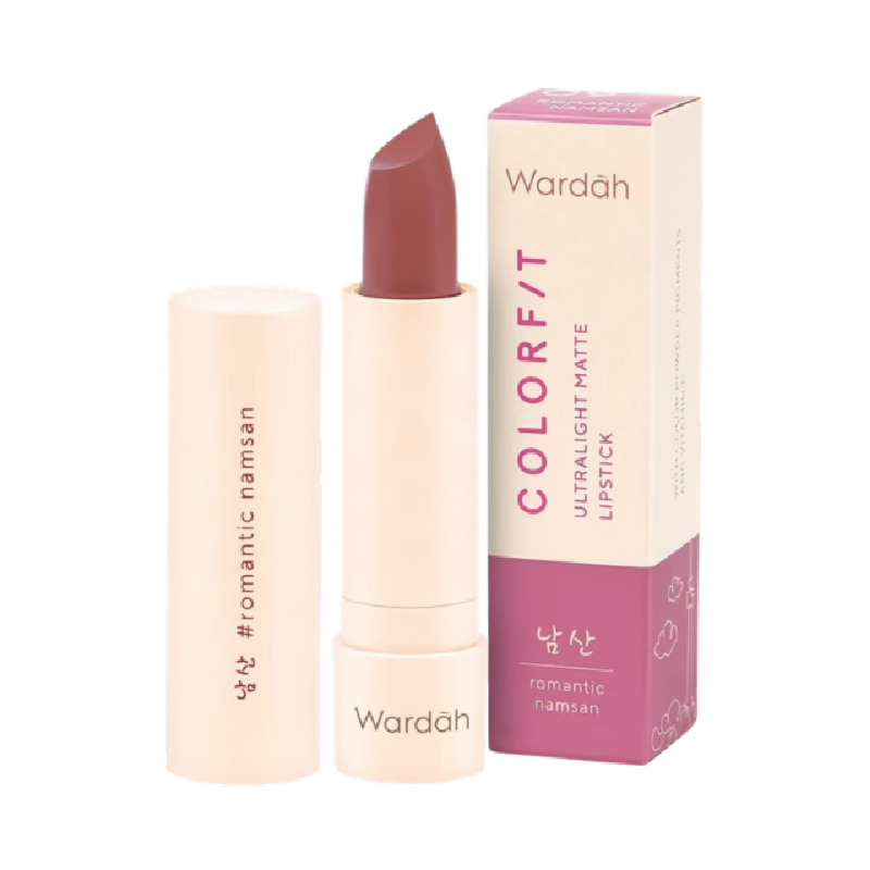 WARDAH Colorfit Ultralight Matte Lipstick 09 Romantic Namsan - 3.6gr