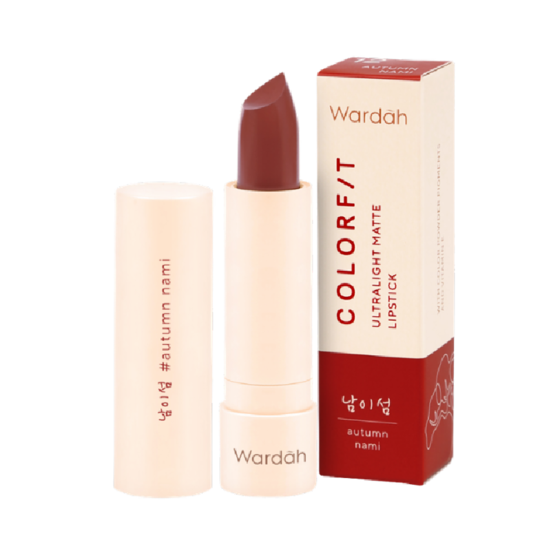 WARDAH Colorfit Ultralight Matte Lipstick 12 Autumn Nami - 3.6gr