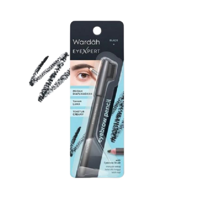 WARDAH EyeXpert Eyebrow Pencil Black - 1.14gr
