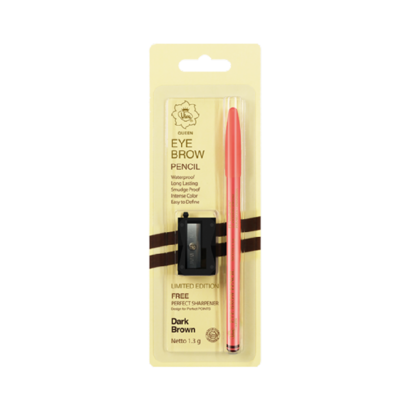 VIVA Queen Eyebrow Pencil With Spoolie Dark Brown - 1,3gr