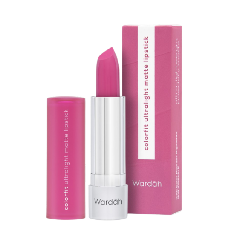 WARDAH Colorfit Ultralight Matte Lipstick 06 Punch Fuchsia - 3.6gr