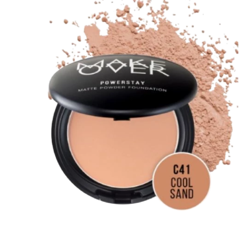 MAKE OVER Powerstay Matte Powder Foundation W41 Coral Sand - 10gr