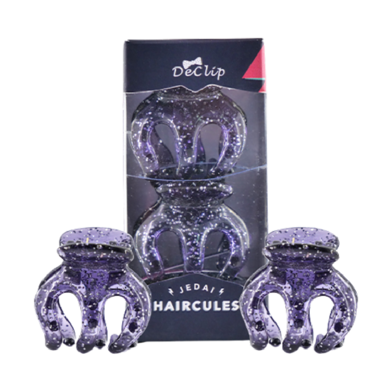 DECLIP Jedai Hercules Gigi 5 Galaxy Blue Glitter - Ukuran 3.5cm (Isi 2)