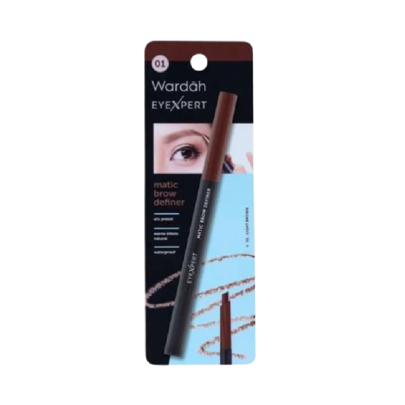 WARDAH EyeXpert Matic Brow Definer 01 Light Brown - 0.25gr