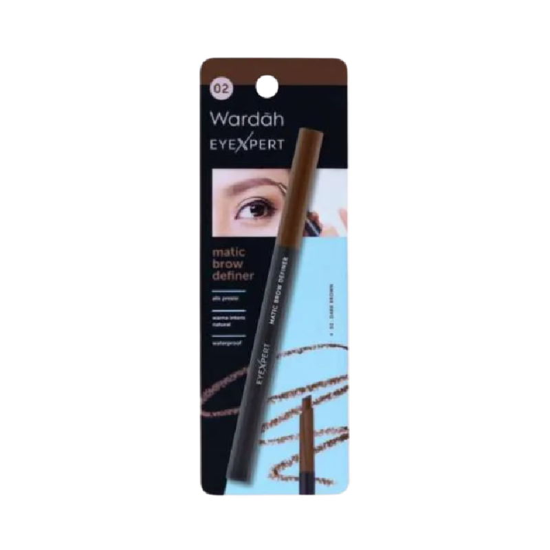 WARDAH EyeXpert Matic Brow Definer 02 Dark Brown - 0.25gr