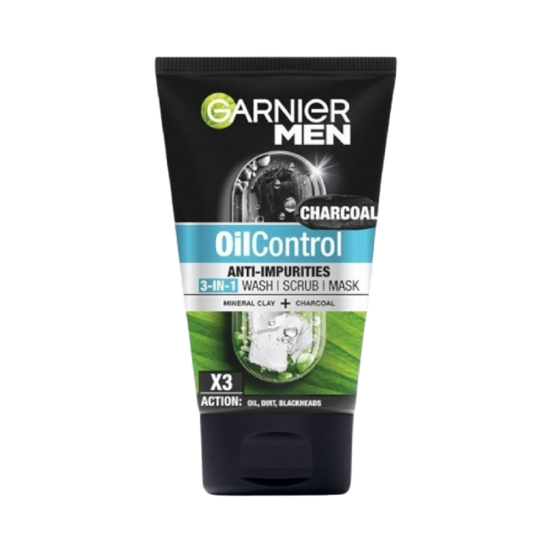 GARNIER Men Facial Cleanser Oil Control Charcoal - 100ml