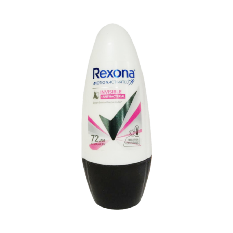 REXONA Women Deodorant Roll On Invisible + Antibacterial - 45ml