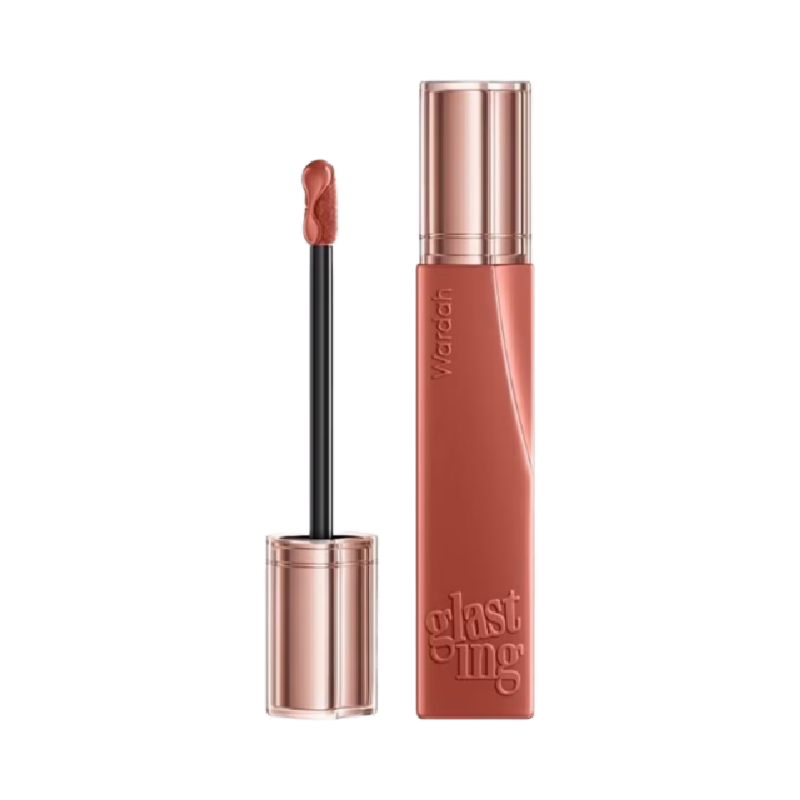 WARDAH Glasting Liquid Lip 03 Dazzle Mapple - 3.5gr