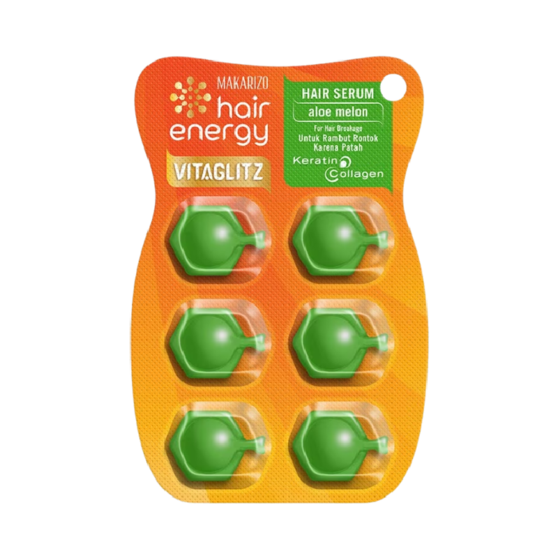 MAKARIZO Hair Energy Vitaglitz Serum Aloe & Melon - 6x1ml