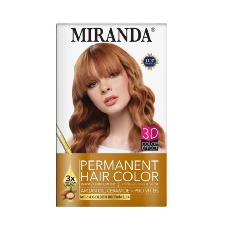 MIRANDA Hair Color Permanent MC14 Golden Brown - 30ml
