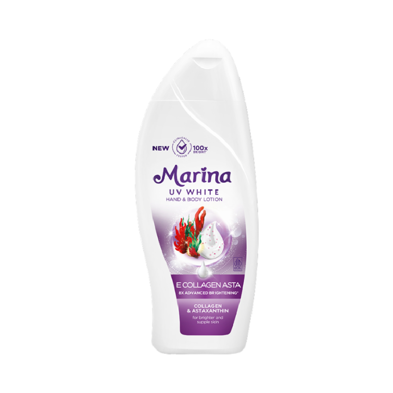 MARINA UV White Body Lotion E Collagen Astha - 185ml