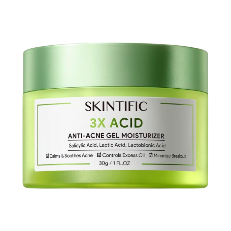 SKINTIFIC 3x Acids Acne Care Moisturizer Gel - 30g