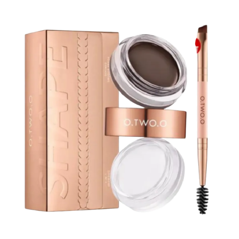 O TWO O 2in1 Eyebrow Cream & Bow Wax 01 Gray Brown - 4.5gr+3.8gr
