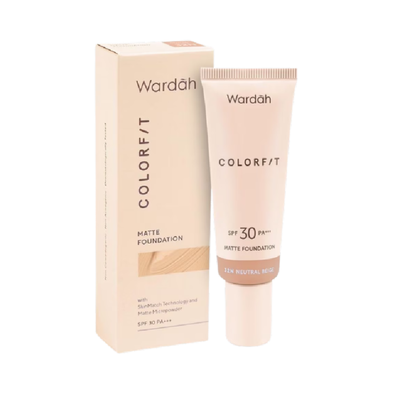 WARDAH Colorfit Matte Foundation 32N Neutral Beige - 25ml