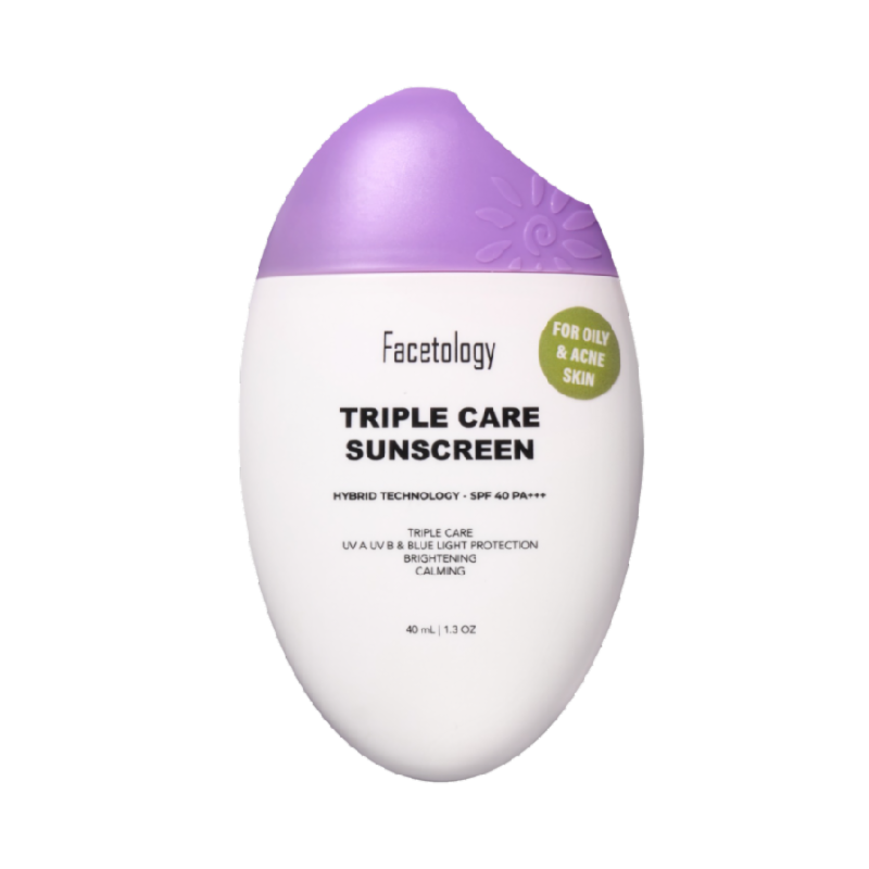 FACETOLOGY Triple Care Sunscreen SPF 40 For Oily Skin - 40ml