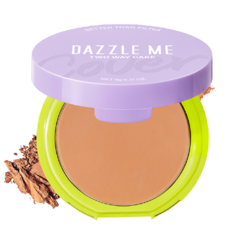 DAZZLE ME Double Kill Two Way Cake Powder W06 Deep Cocoa - 9gr