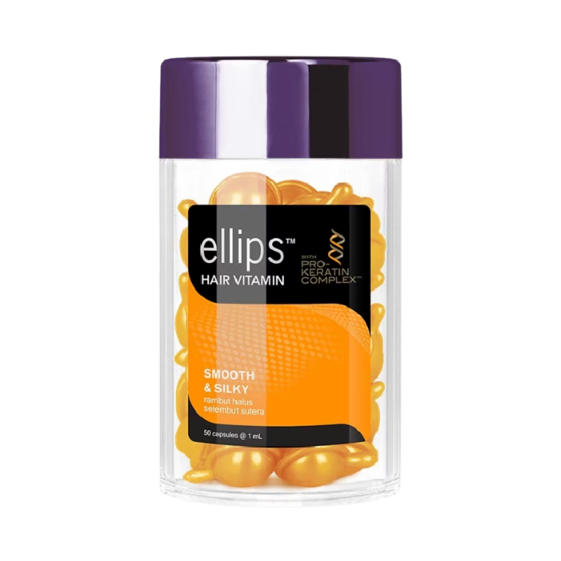 ELLIPS Hair Vitamin Pro Keratin Smooth & Silky Jar - 50 Kapsul x 1ml