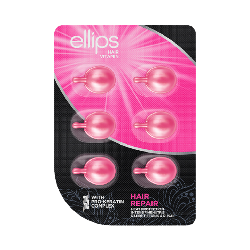 ELLIPS Hair Vitamin Pro Keratin Hair Repair Sachet - 6 Kapsul - 1ml