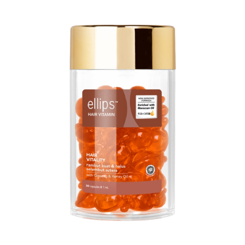 ELLIPS Hair Vitamin Moroccan Oil Hair Vitality Jar - 50 Kapsul x 1 ml