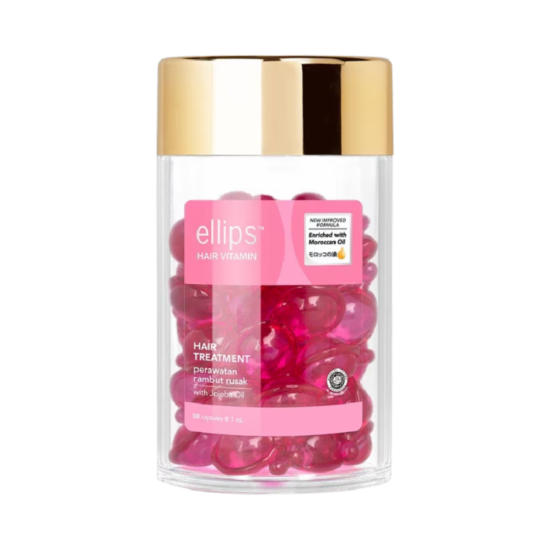 ELLIPS Hair Vitamin Moroccan Oil Hair Treatment Jar - 50 Kapsul x 1ml