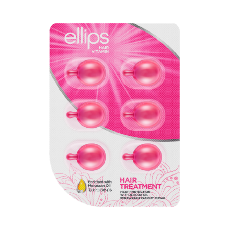 ELLIPS Hair Vitamin Moroccan Oil Hair Treatment Sachet - 6 Kapsul - 1ml
