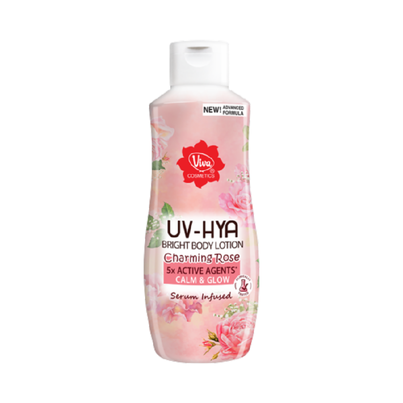 VIVA UV Hya Bright Body Lotion Charming Rose - 185ml