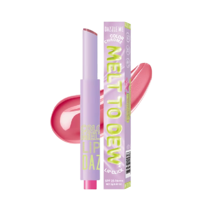 DAZZLE ME Color Chrome Melt To Dew Lip Click 101 Bunny Tongue - 2gr