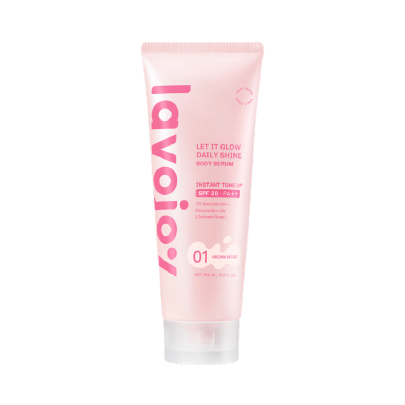 LAVOJOY Let It Glow Daily Shine Body Serum Delicate Rose 01 Cream Beige - 180ml