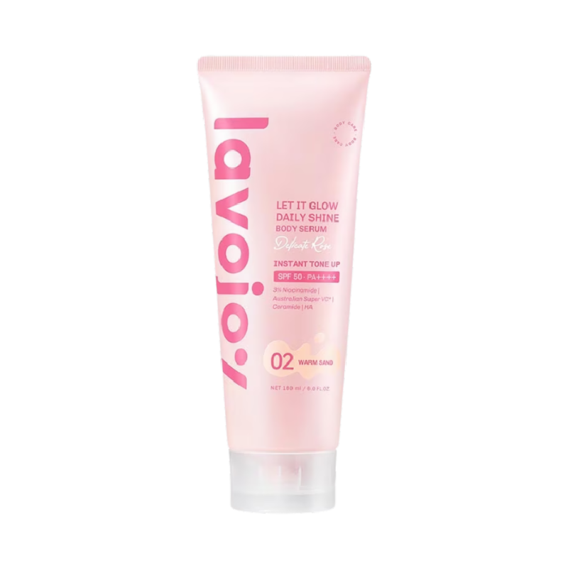 LAVOJOY Let It Glow Daily Shine Body Serum Delicate Rose 02 Warm Sand - 180ml