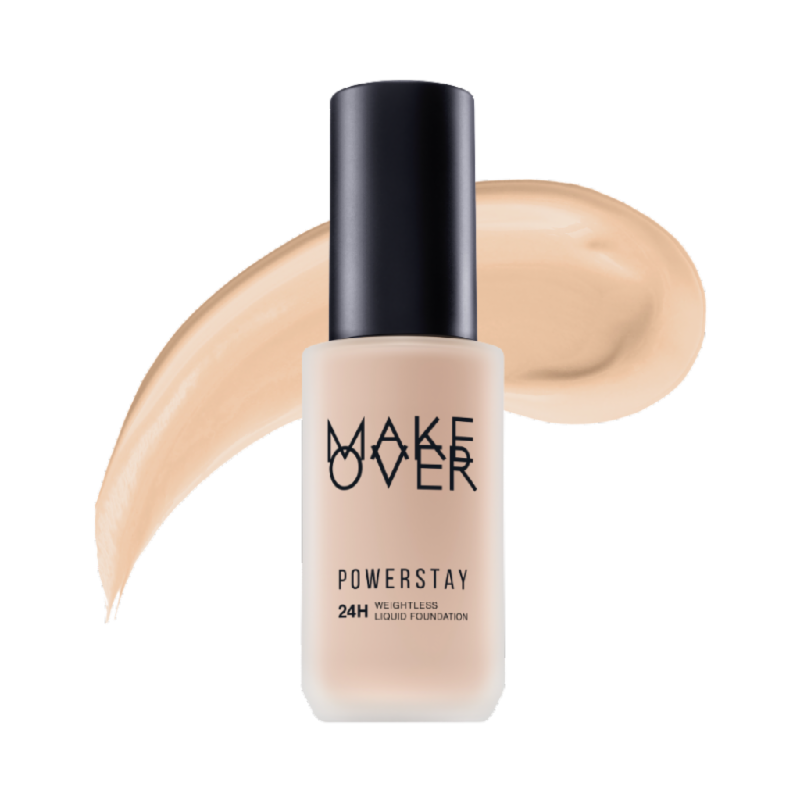 MAKE OVER Powerstay Weightless Liquid Foundation W21 Coral Ivory - 40ml