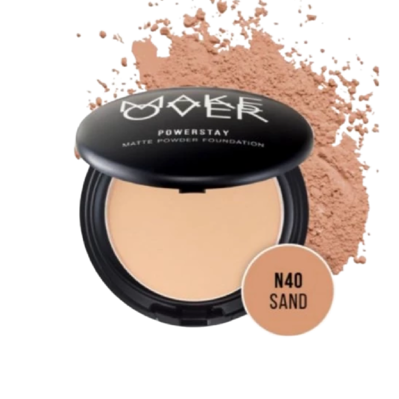 MAKE OVER Powerstay Matte Powder Foundation W40 Creme Sand - 10gr