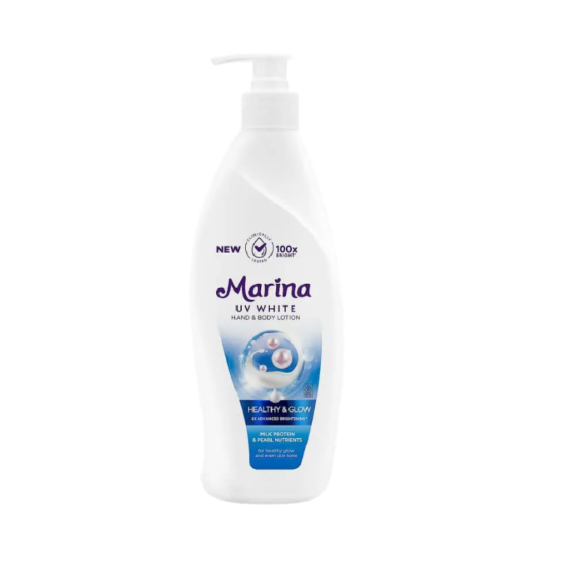 MARINA UV White Body Lotion Healthy & Glow Pump - 350ml