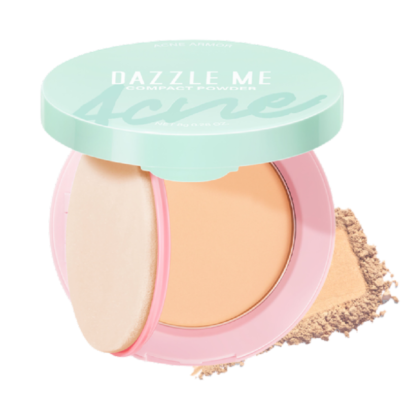 DAZZLE ME Acne Armor Compact Powder C06 Pink Beige - 8gr