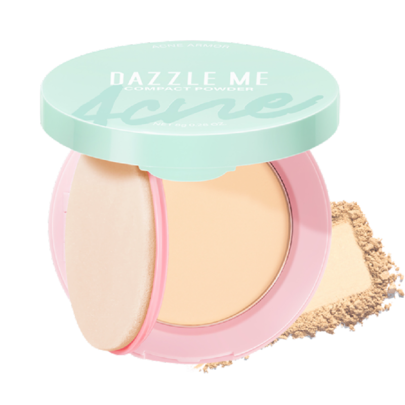 DAZZLE ME Acne Armor Compact Powder W01 Light Ivory - 8gr