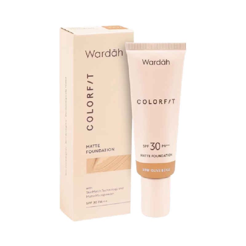 WARDAH Colorfit Matte Foundation 33W Olive Beige - 25ml