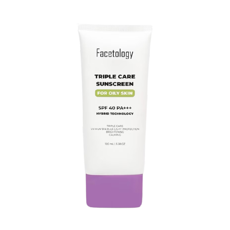 FACETOLOGY Triple Care Sunscreen SPF 40 For Oily Skin - 100ml