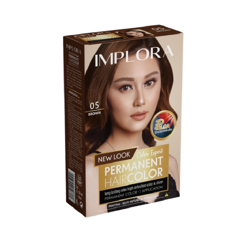 IMPLORA Permanent Hair Color 05 Brown - 2x30ml