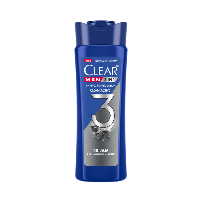 CLEAR MEN Shampoo Anti Ketombe 3in1 Active Clean - 160ml