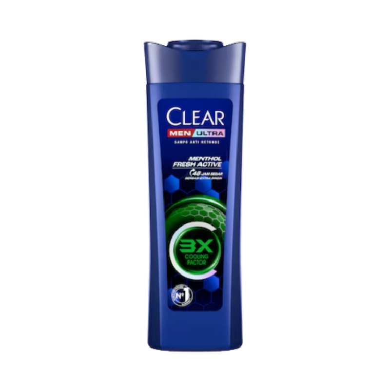 CLEAR MEN Shampoo Anti Ketombe Menthol Active Fresh - 160ml