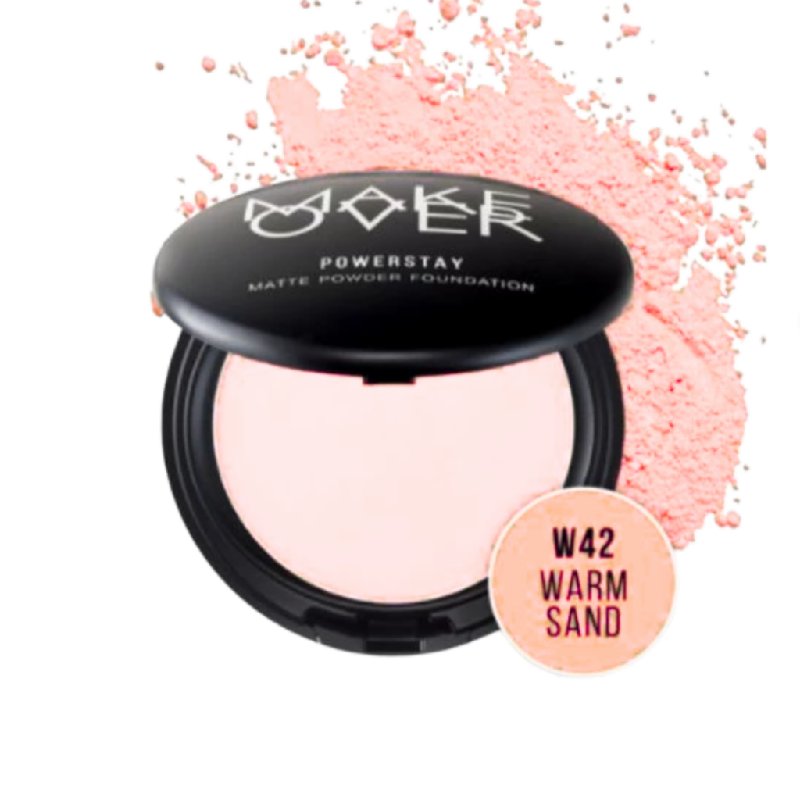 MAKE OVER Powerstay Matte Powder Foundation W42 Warm Sand - 10gr
