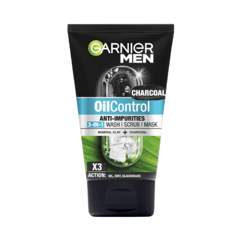 GARNIER Men Facial Cleanser Oil Control Charcoal - 50ml